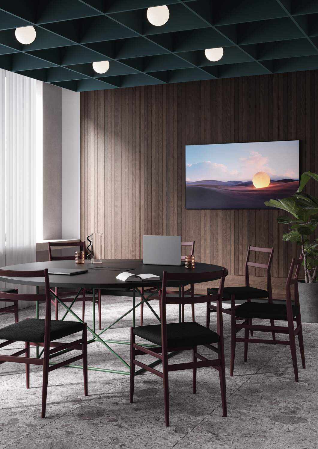 01 ambienti LC15 table de conference Atelier Le Corbusier Paris 1958